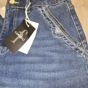 Flamingals Women's High Rise Blue Jeans